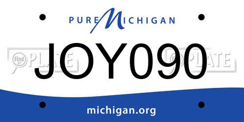 JOY090 Michigan License Plate