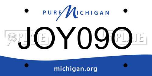 JOY09O Michigan License Plate