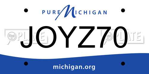 JOYZ70 Michigan License Plate