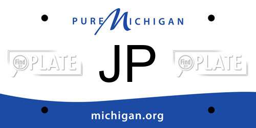 JP Michigan License Plate