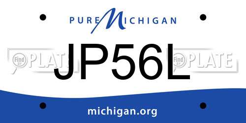 JP56L Michigan License Plate