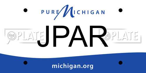 JPAR Michigan License Plate