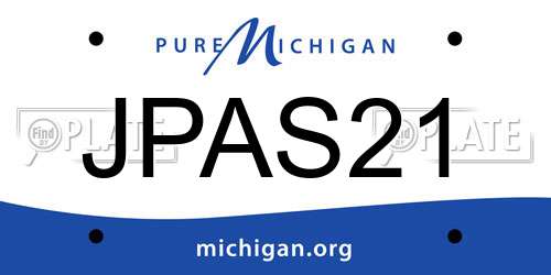 JPAS21 Michigan License Plate