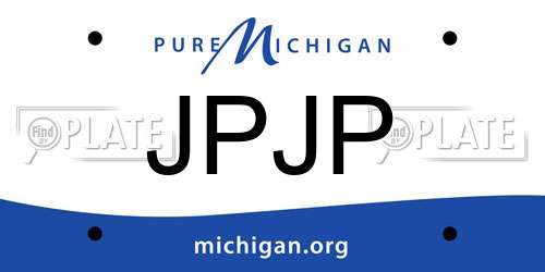 JPJP Michigan License Plate