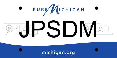 JPSDM Michigan License Plate