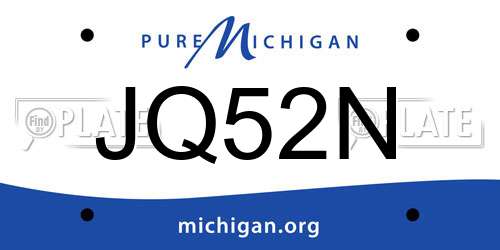 JQ52N Michigan License Plate