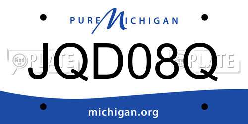 JQD08Q Michigan License Plate