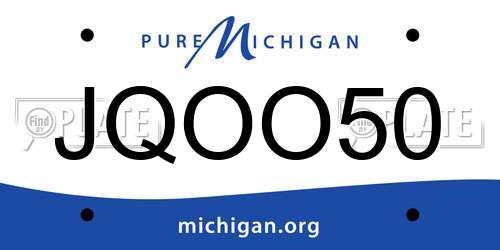 JQOO50 Michigan License Plate