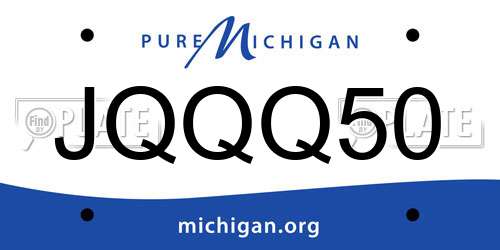 JQQQ50 Michigan License Plate