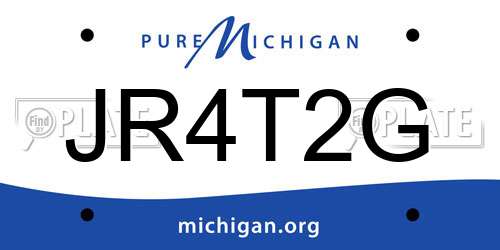 JR4T2G Michigan License Plate