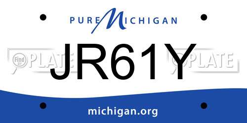 JR61Y Michigan License Plate