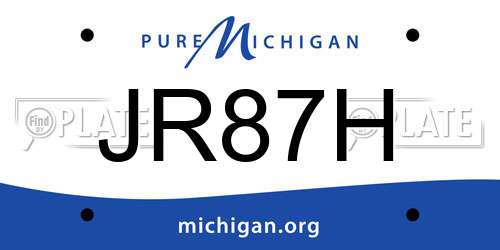 JR87H Michigan License Plate