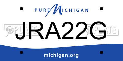 JRA22G Michigan License Plate