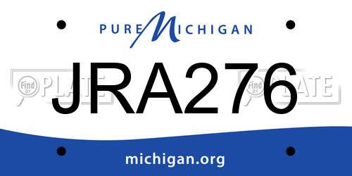 JRA276 Michigan License Plate