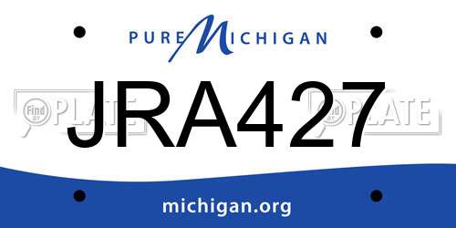 JRA427 Michigan License Plate