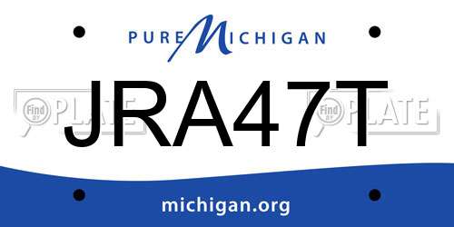 JRA47T Michigan License Plate