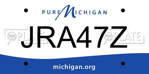 JRA47Z Michigan License Plate