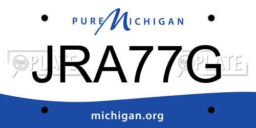 JRA77G Michigan License Plate
