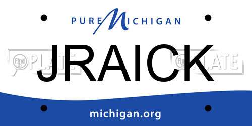 JRAICK Michigan License Plate