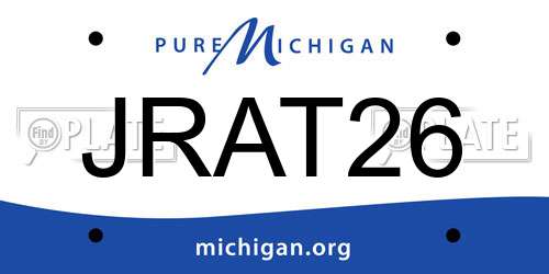 JRAT26 Michigan License Plate