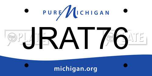 JRAT76 Michigan License Plate