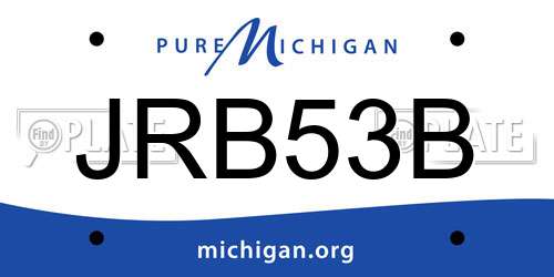 JRB53B Michigan License Plate