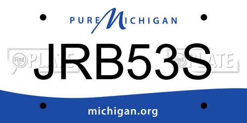 JRB53S Michigan License Plate
