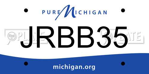 JRBB35 Michigan License Plate