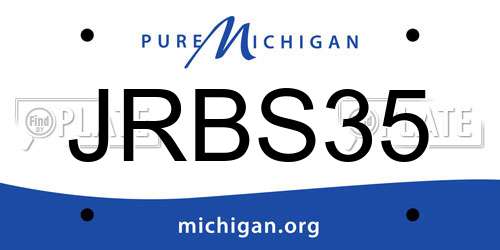 JRBS35 Michigan License Plate