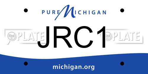 JRC1 Michigan License Plate