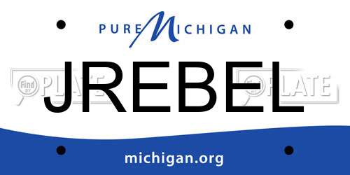 JREBEL Michigan License Plate