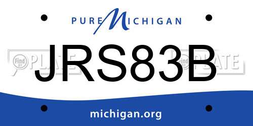 JRS83B Michigan License Plate