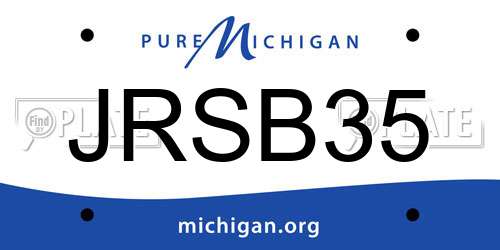 JRSB35 Michigan License Plate