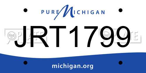 JRT1799 Michigan License Plate
