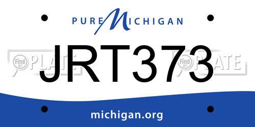 JRT373 Michigan License Plate