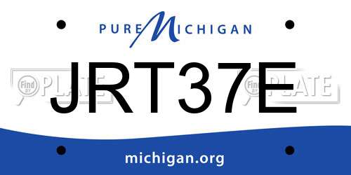 JRT37E Michigan License Plate