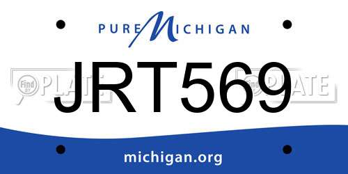JRT569 Michigan License Plate