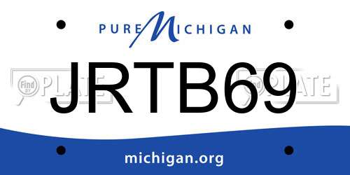 JRTB69 Michigan License Plate