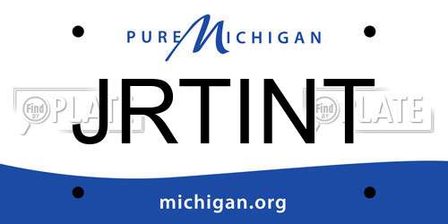 JRTINT Michigan License Plate