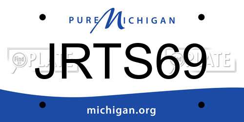 JRTS69 Michigan License Plate