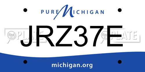 JRZ37E Michigan License Plate