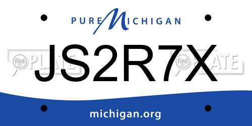 JS2R7X Michigan License Plate