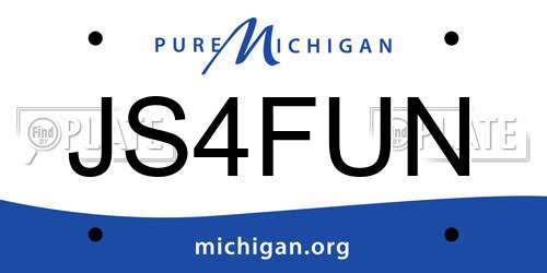JS4FUN Michigan License Plate