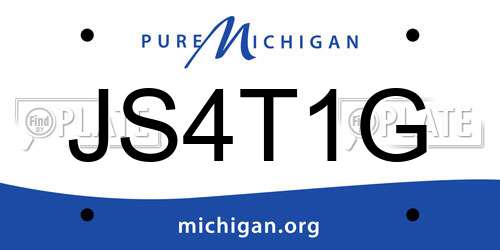 JS4T1G Michigan License Plate