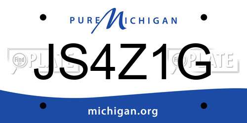 JS4Z1G Michigan License Plate