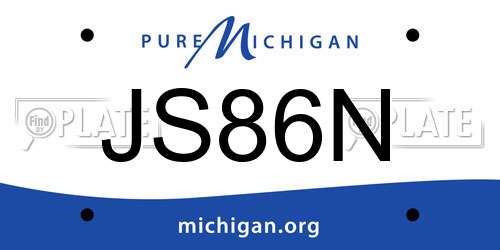 JS86N Michigan License Plate