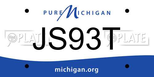 JS93T Michigan License Plate