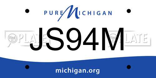 JS94M Michigan License Plate