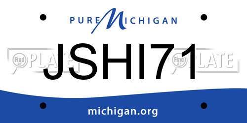 JSHI71 Michigan License Plate