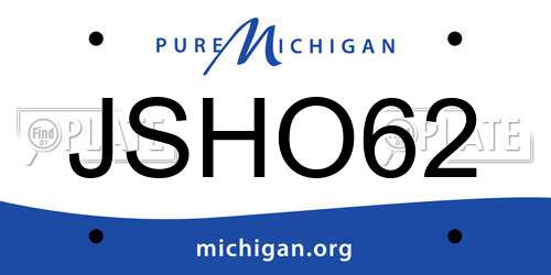 JSHO62 Michigan License Plate